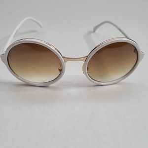 White Round Fashion Sunglasses
